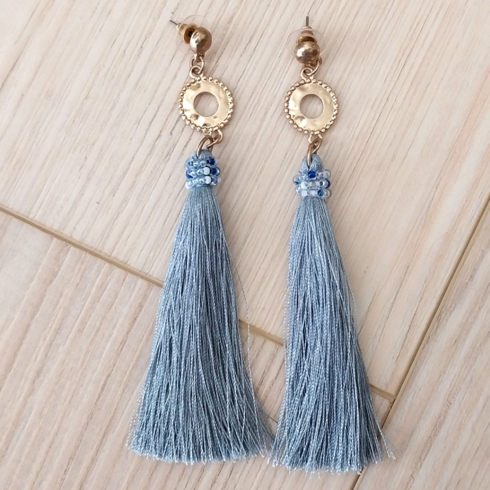 Beaded Tassel Earrings